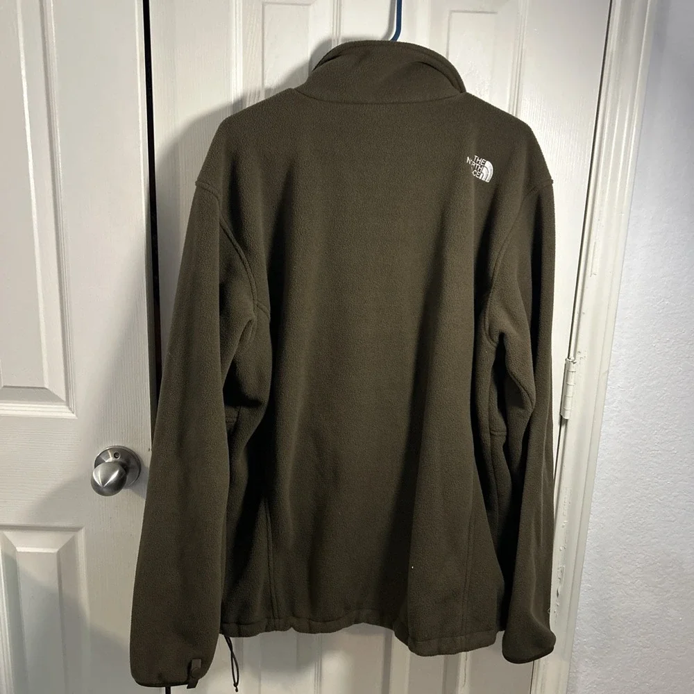 The North Face Jacket Mens‎ XL Brown Polartec Fleece Full Zip Hiking Outdoors